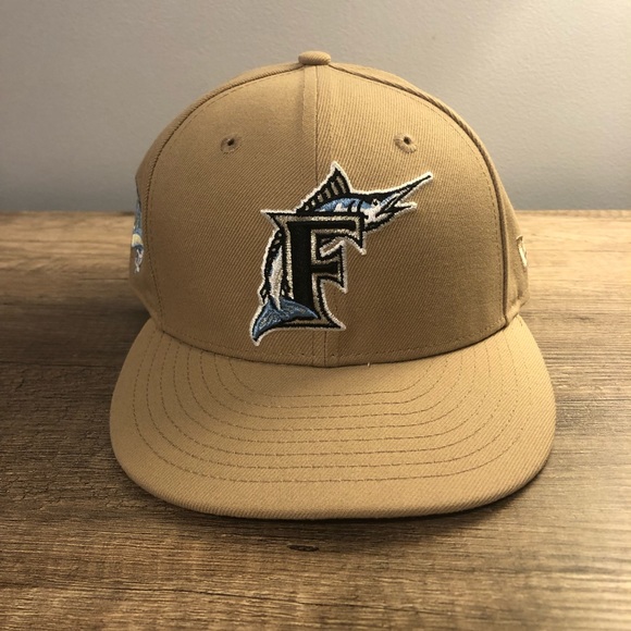 Other - NEW ERA EXCLUSIVE 59FIFTY FLORIDA MARLINS W/ 1997 WORLD SERIES PATCH 7 1/4, TAN